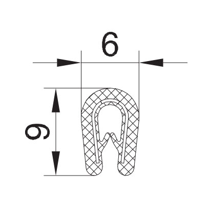 PROFIL "U" KEDER MALI 6x9 1mm-2mm