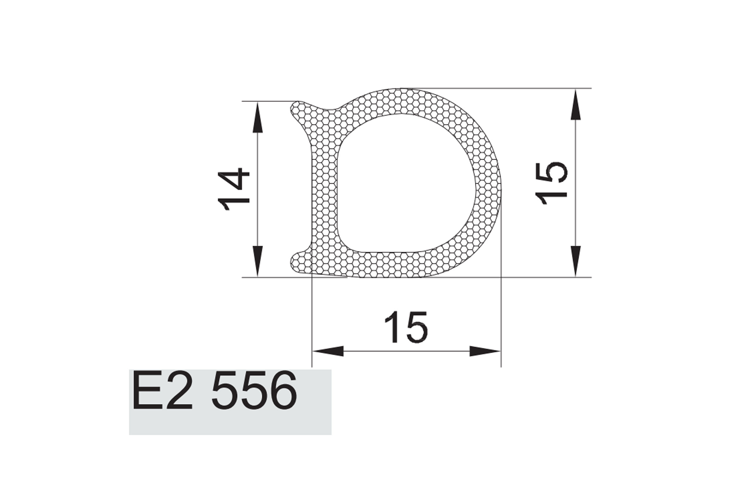 PROFIL TRAJNO SAMOLEPILNI "O" 15x15