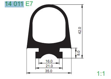 PROFIL 14011 E7 L=2400 MM